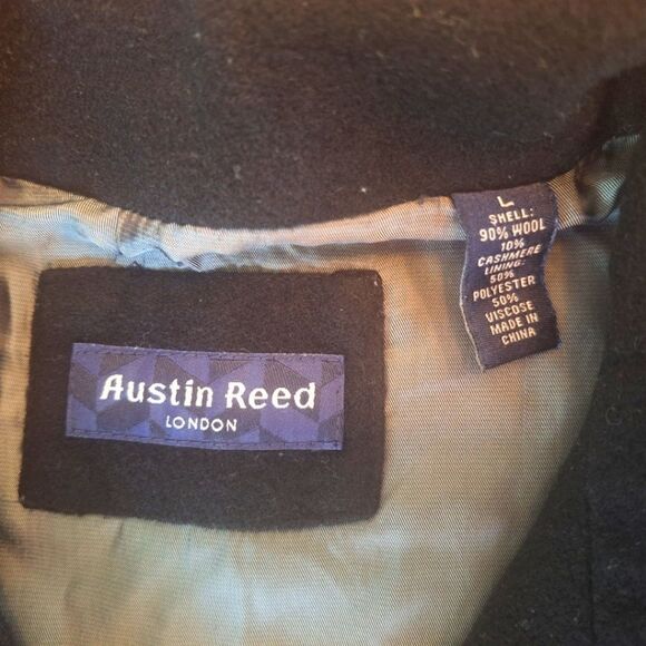 Austin Reed London Wool Cashmere Full Zip Vest with Pockets Men's Large Black - Picture 4 of 16